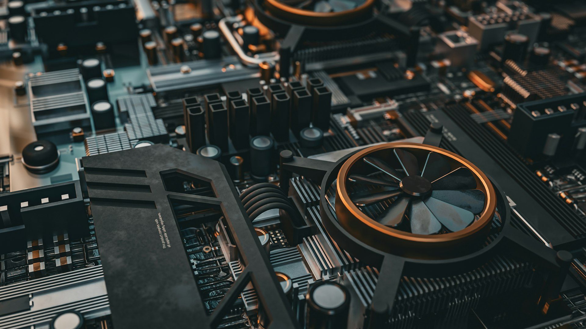 Close-up of a computer motherboard