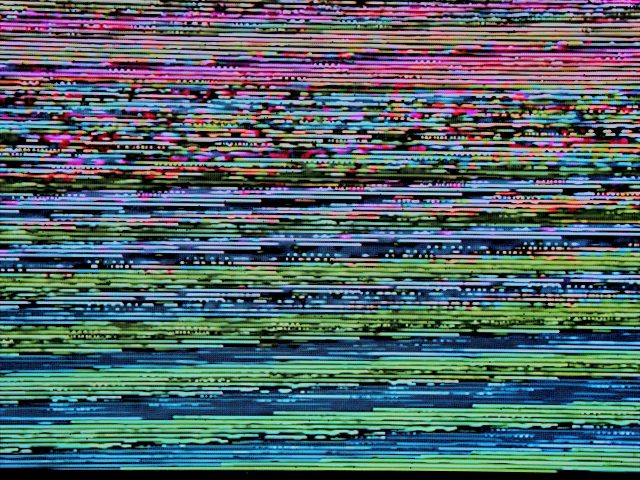 Colourful digital glitch static pattern