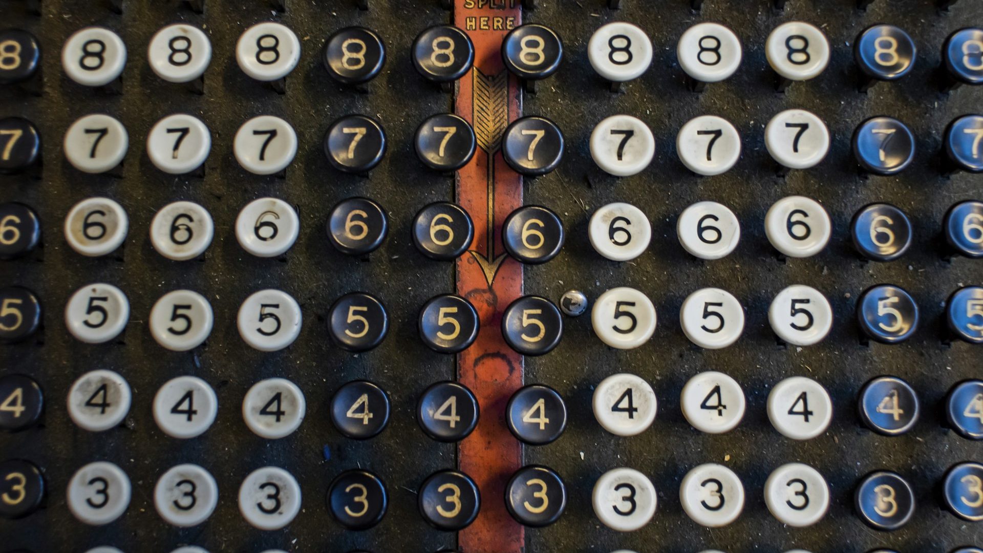 Close-up of a calculator keypad
