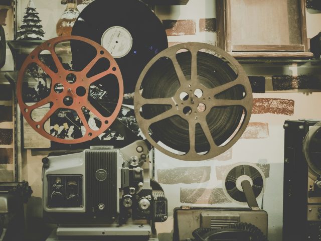 Two old film reels
