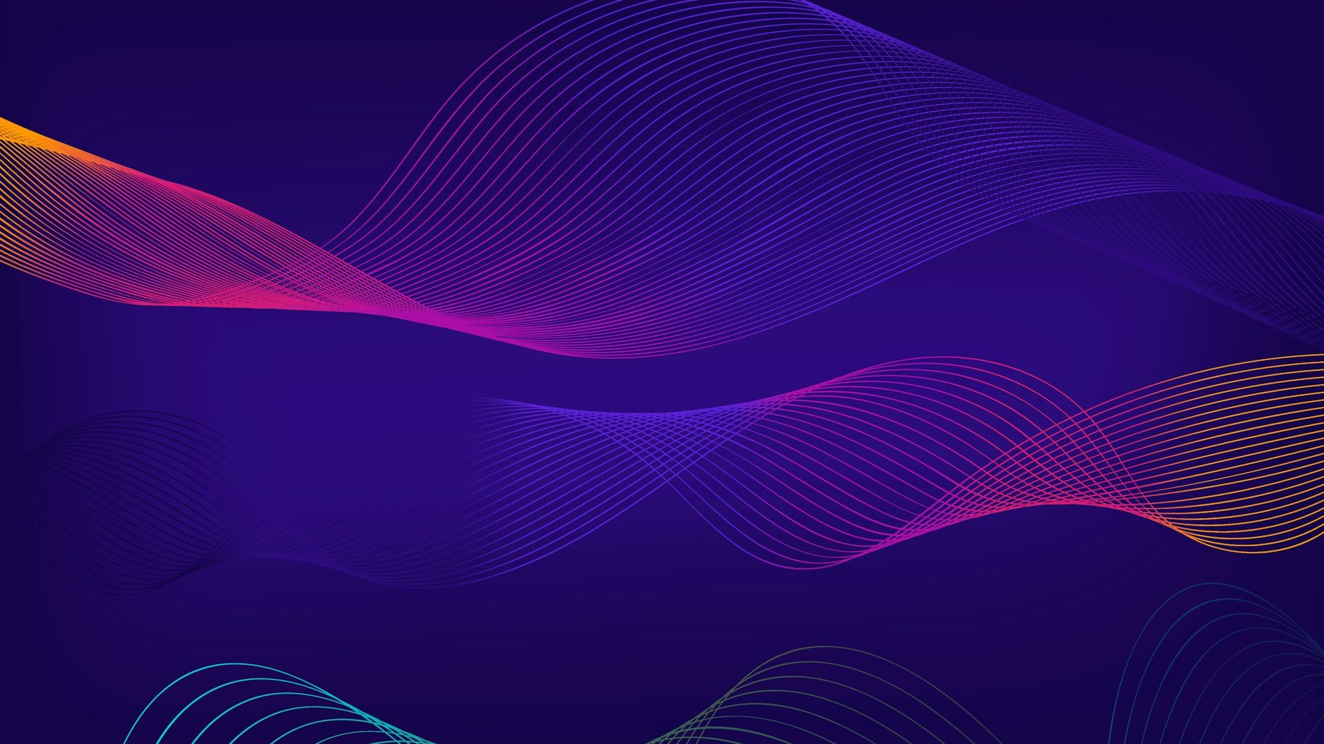 Colourful abstract wavy lines