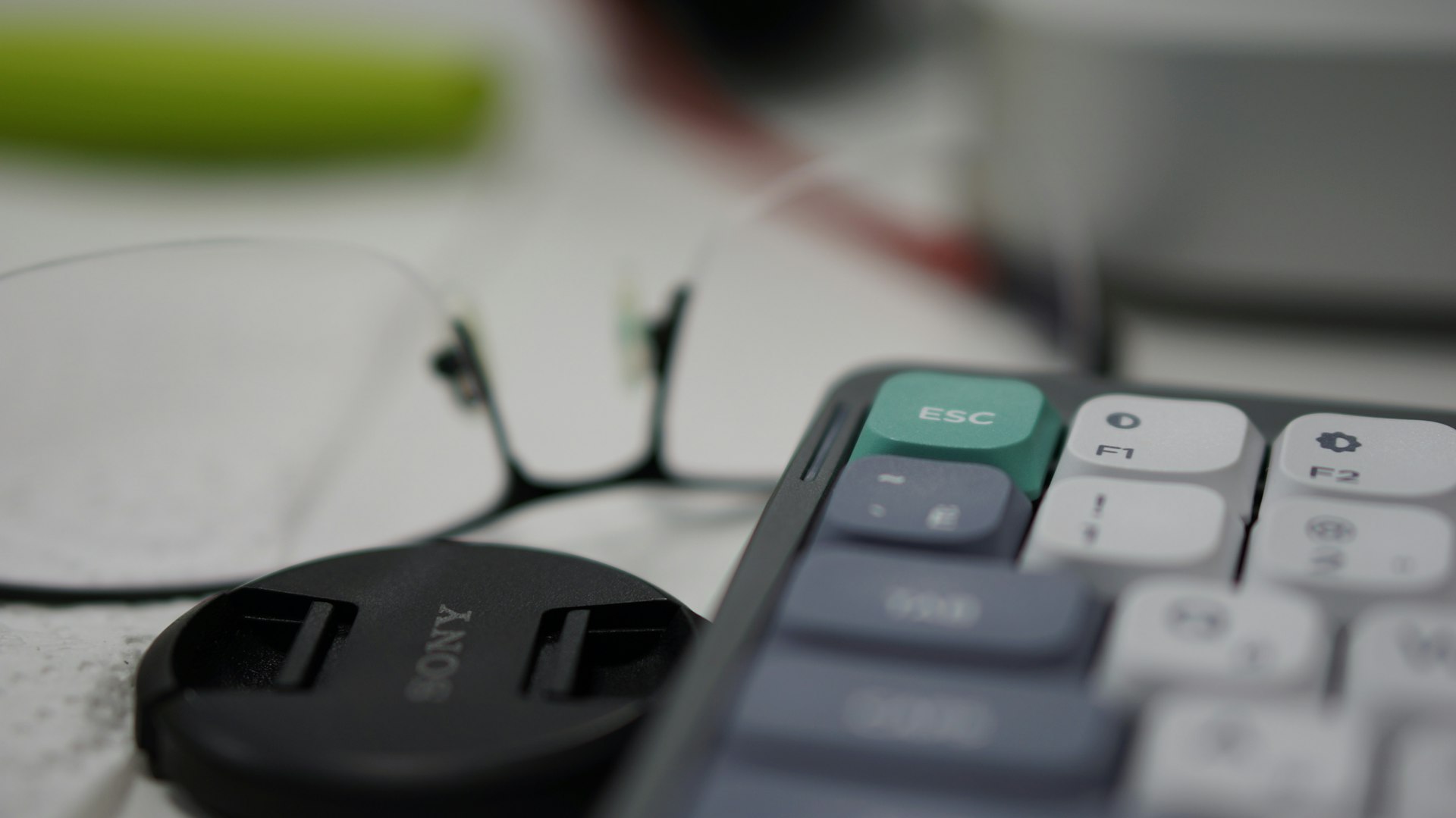 A keyboard and mouse in close-up