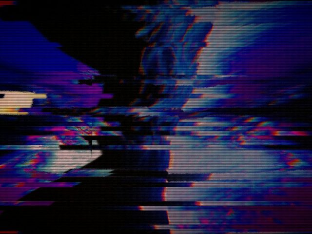 Vibrant abstract digital glitch artwork