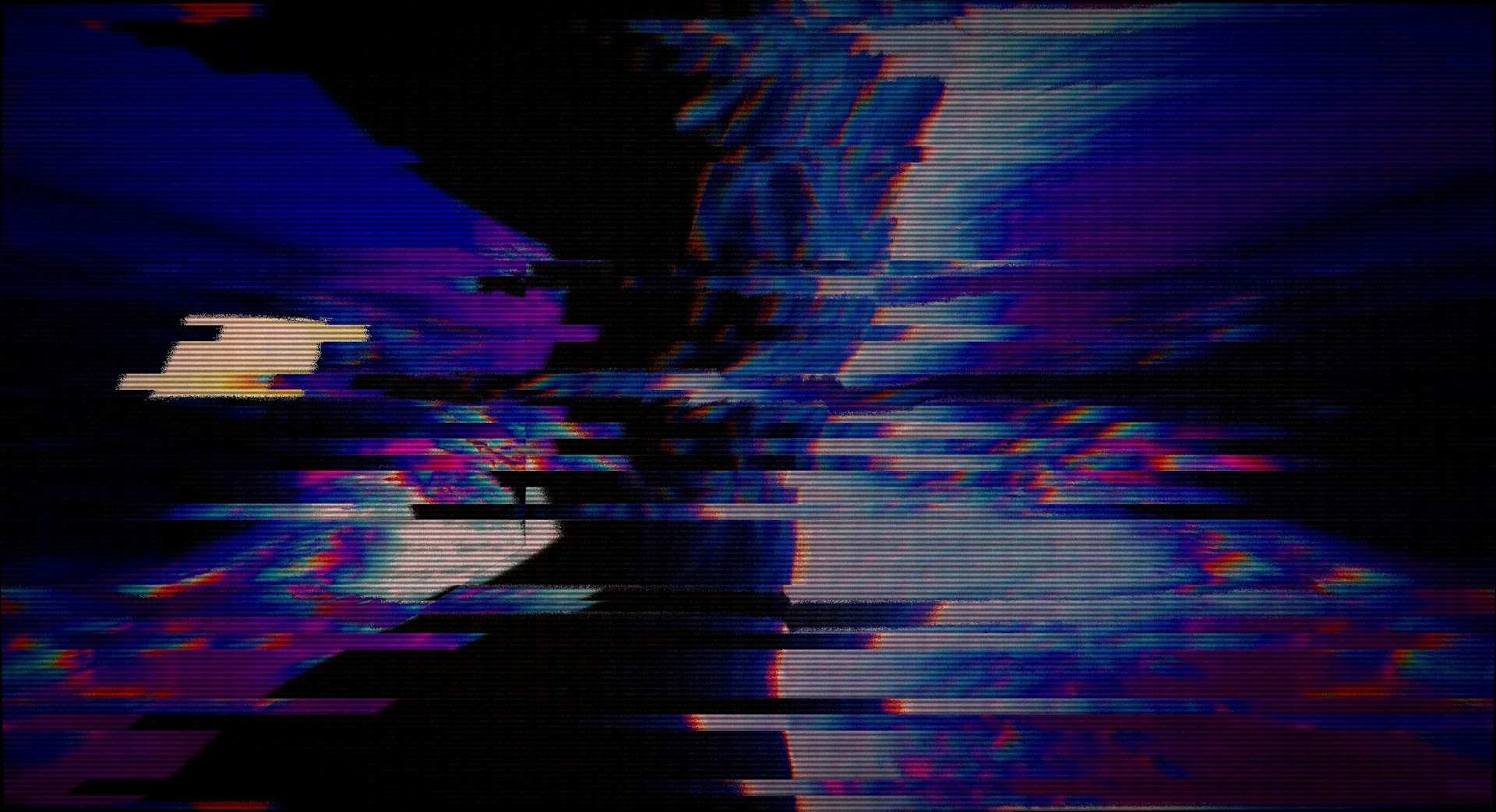 Vibrant abstract digital glitch artwork