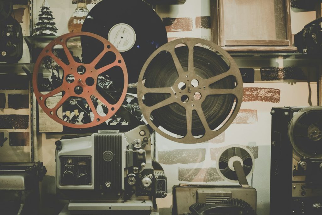 Two film reels side by side