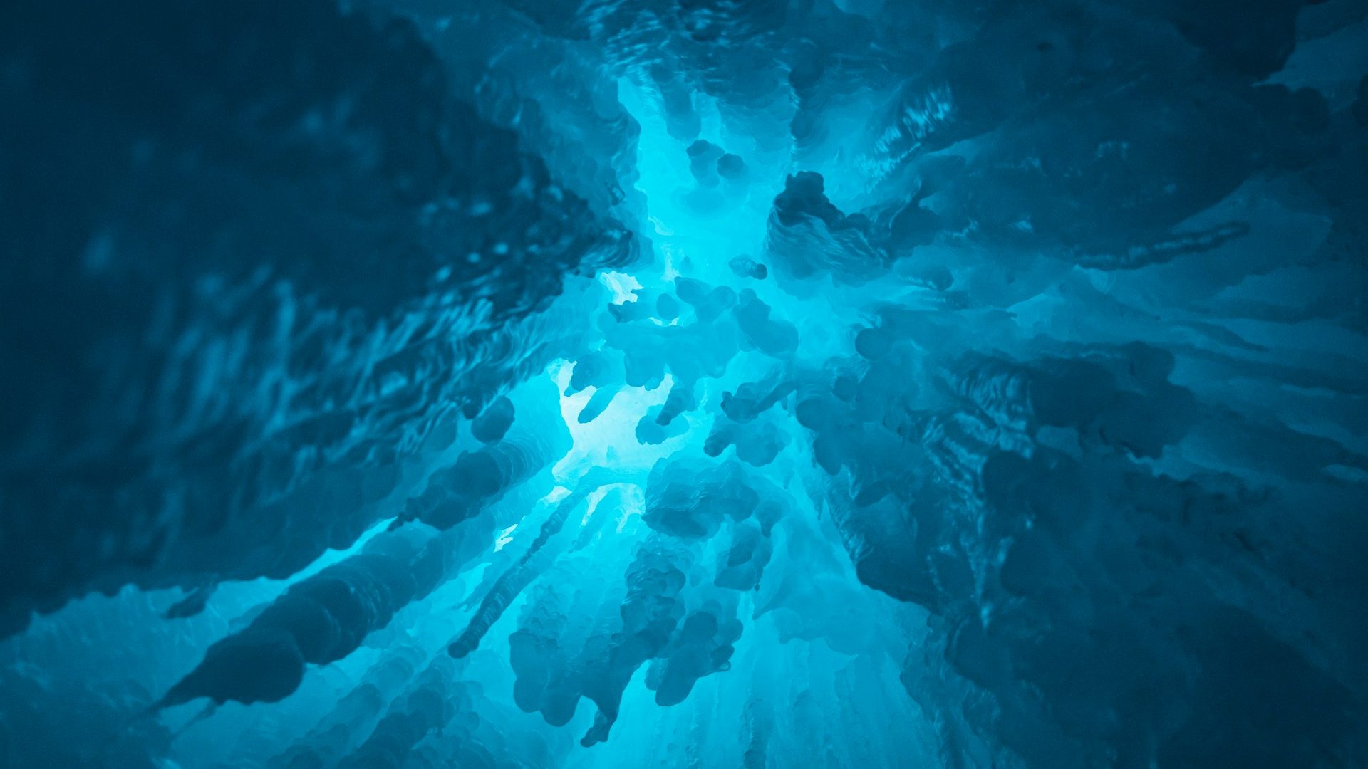 Pale ice formations