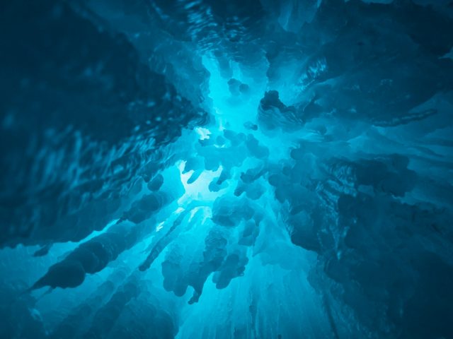 Pale ice formations