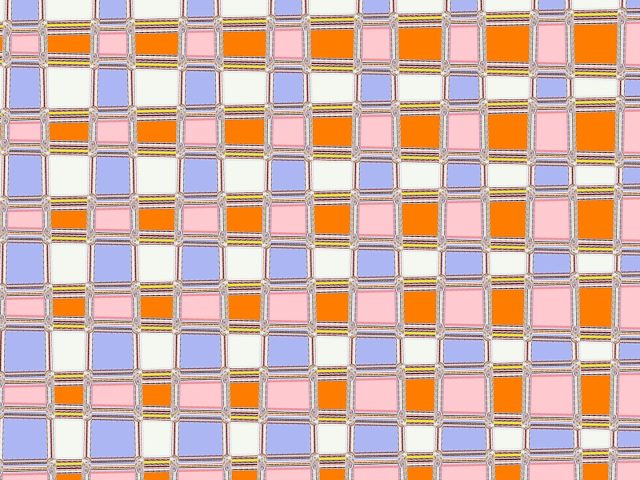 Colourful squares in a repeating abstract grid